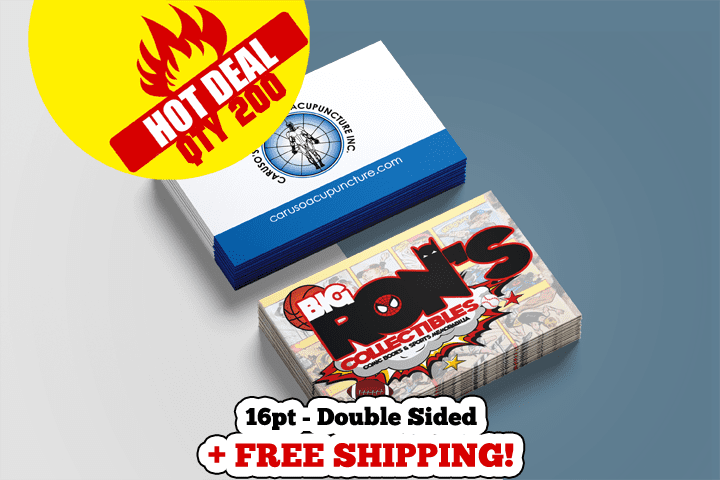 Hotdeal_200businesscards_mockup 200 Business Cards double sided with free shipping at The Print Remedy