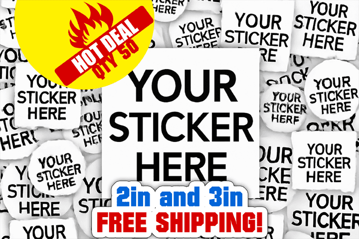 custom and die-cut vinyl stickers for logos and merch